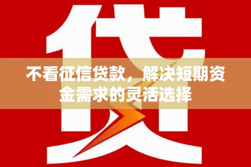 新绛不看征信贷款，解决短期资金需求的灵活选择