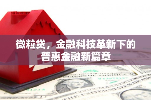 新绛微粒贷，金融科技革新下的普惠金融新篇章