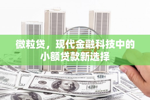 新绛微粒贷，现代金融科技中的小额贷款新选择