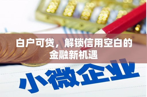 新绛白户可贷，解锁信用空白的金融新机遇