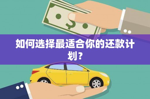 新绛如何选择最适合你的还款计划？