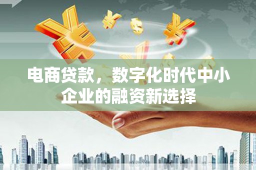 新绛电商贷款，数字化时代中小企业的融资新选择