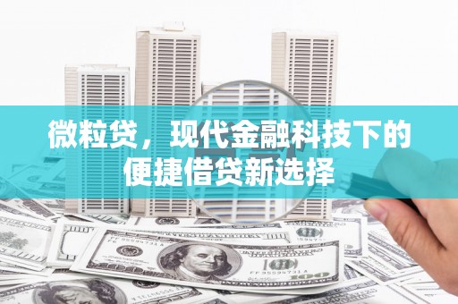 新绛微粒贷，现代金融科技下的便捷借贷新选择