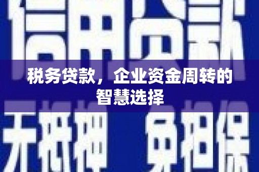 新绛税务贷款，企业资金周转的智慧选择