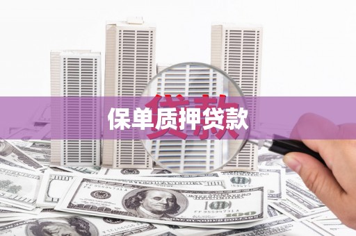 新绛保单质押贷款