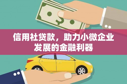 新绛信用社贷款，助力小微企业发展的金融利器