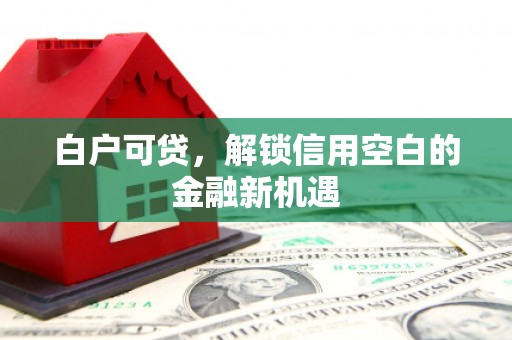 新绛白户可贷，解锁信用空白的金融新机遇