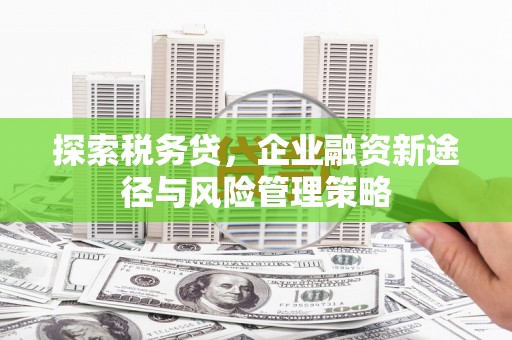 新绛探索税务贷，企业融资新途径与风险管理策略