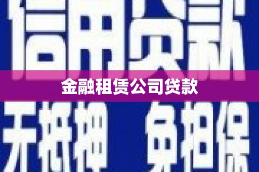 新绛金融租赁公司贷款