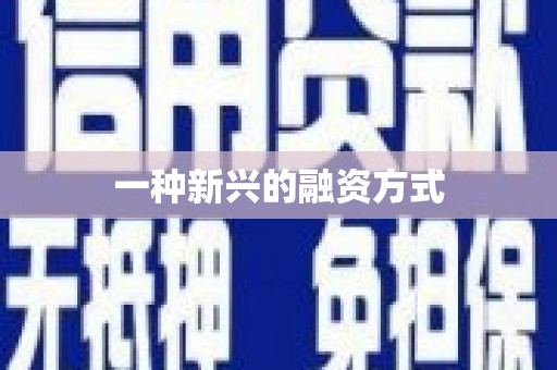 新绛一种新兴的融资方式
